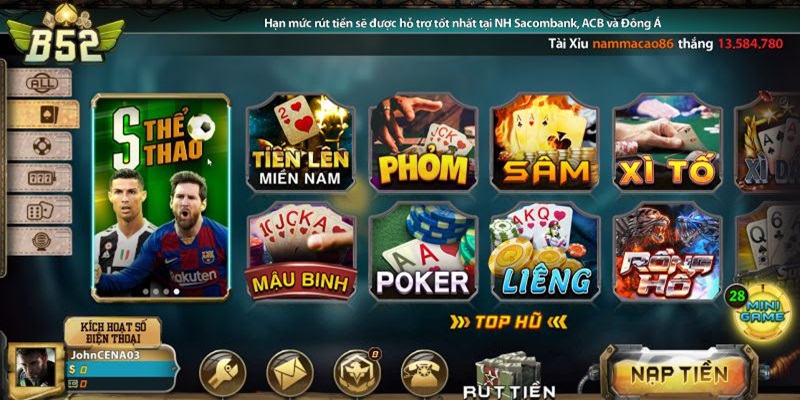 Kho game thú vị tại b52 khiến người chơi hài lòng về chúng tôi